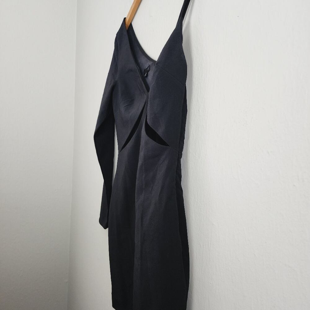NBD Tobias Black One Shoulder Cut Out Mini Dress Asymmetric Revolve - Size Small - Picture 6 of 11